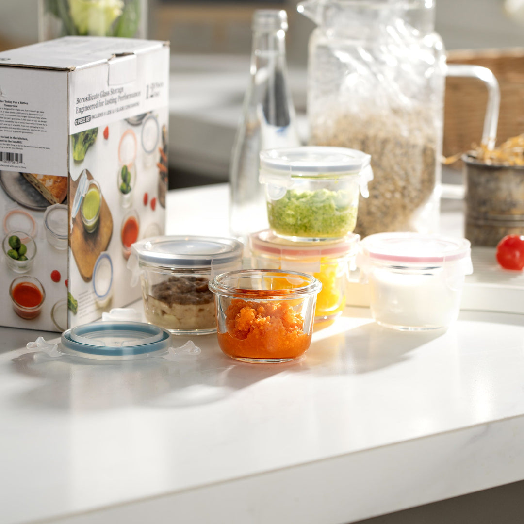 Mini Glass Container Set - Round