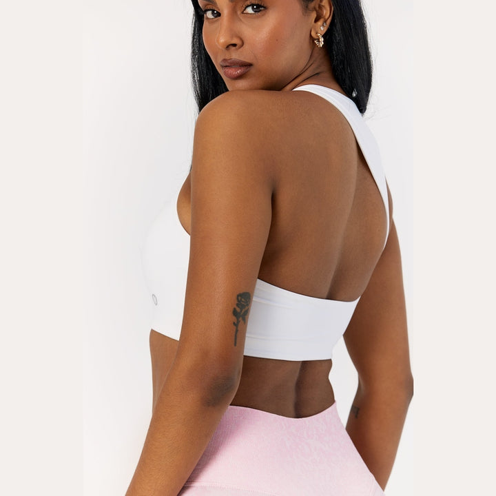 Astoria LIVE LUXE Open Back Crop - White