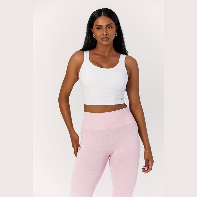 Astoria LIVE LUXE Crossed Sports Crop - White