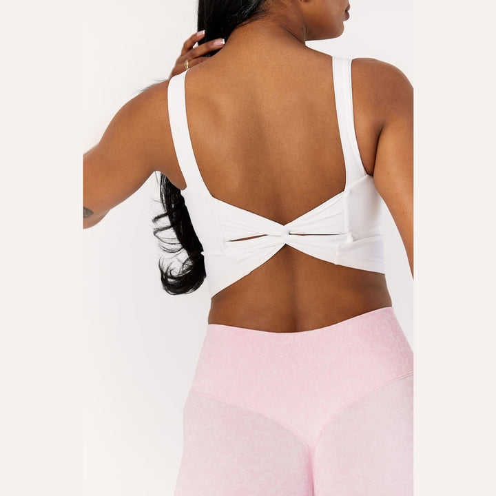 Astoria LIVE LUXE Crossed Sports Crop - White