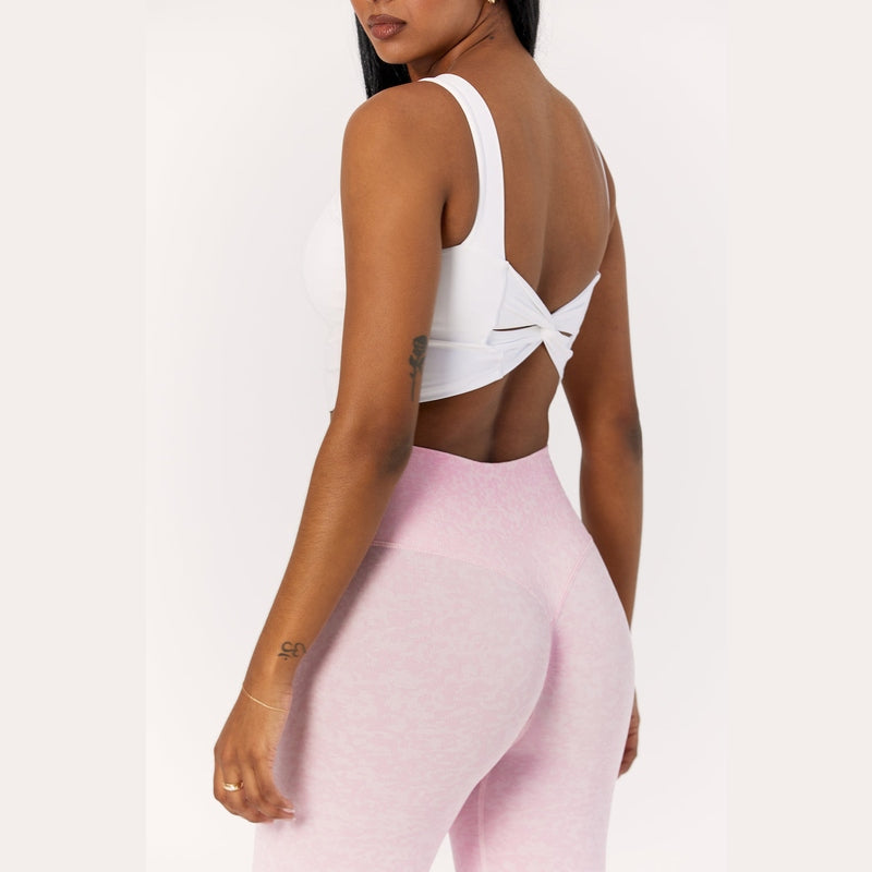 Astoria LIVE LUXE Crossed Sports Crop - White