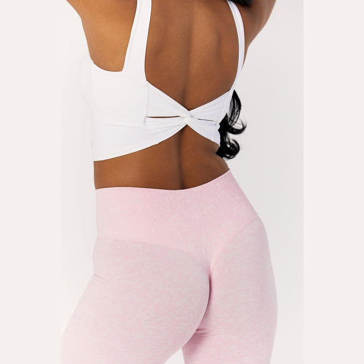 Astoria LIVE LUXE Crossed Sports Crop - White