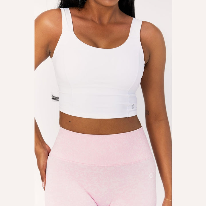 Astoria LIVE LUXE Crossed Sports Crop - White