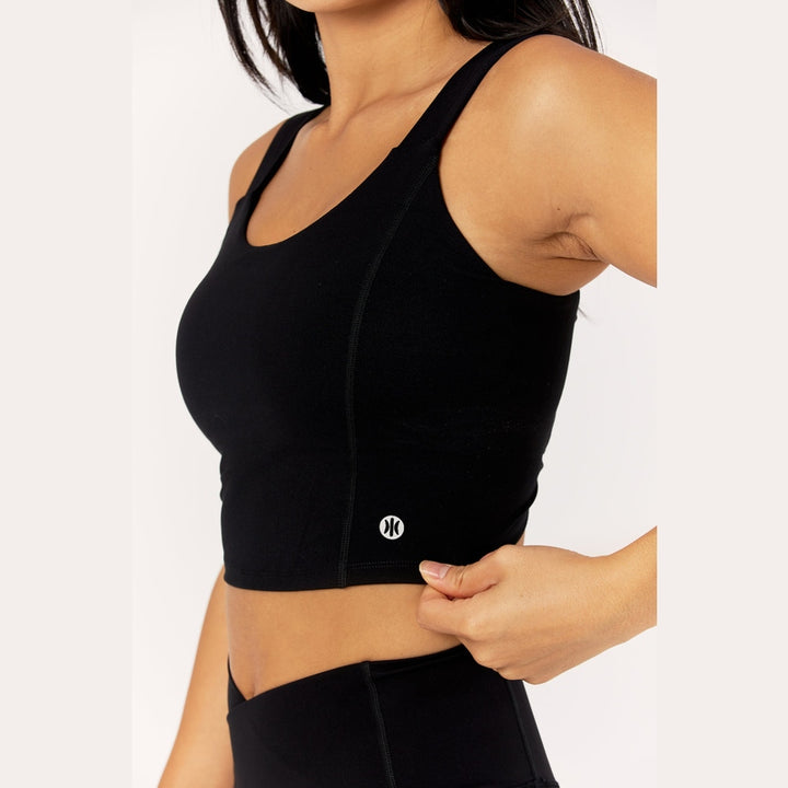 Astoria LIVE LUXE Crossed Sports Crop - Black