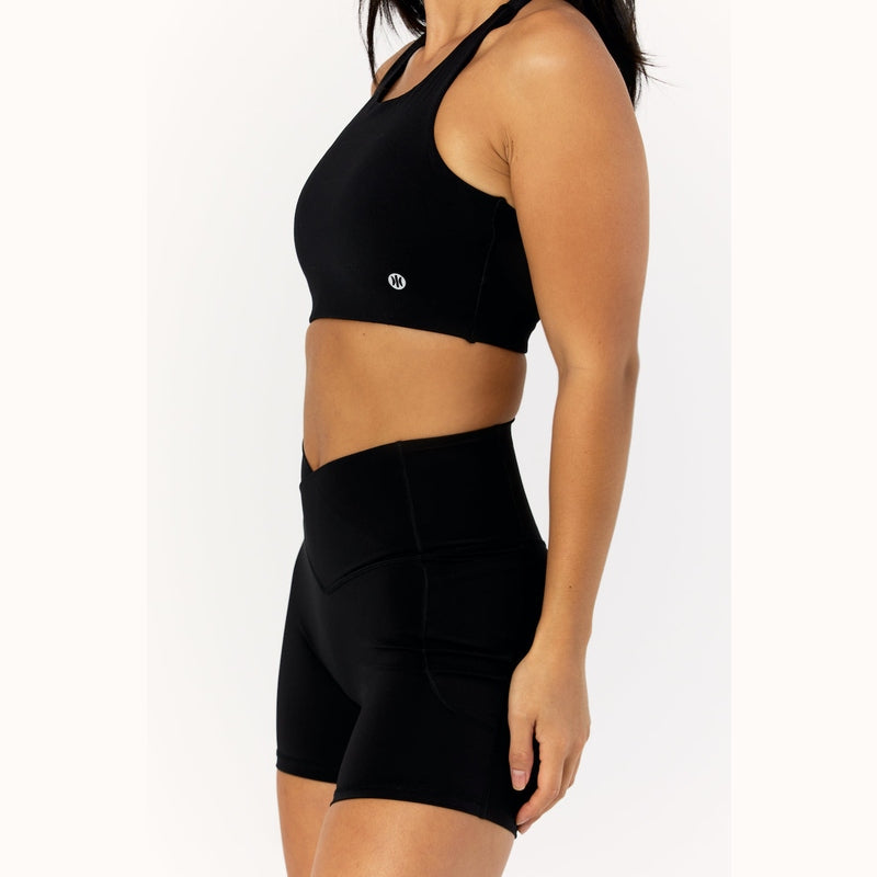 Astoria LIVE LUXE Open Back Crop - Black