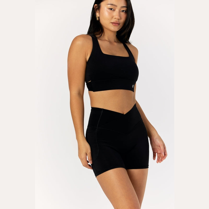 Astoria LIVE LUXE Square Neck Crop - Black