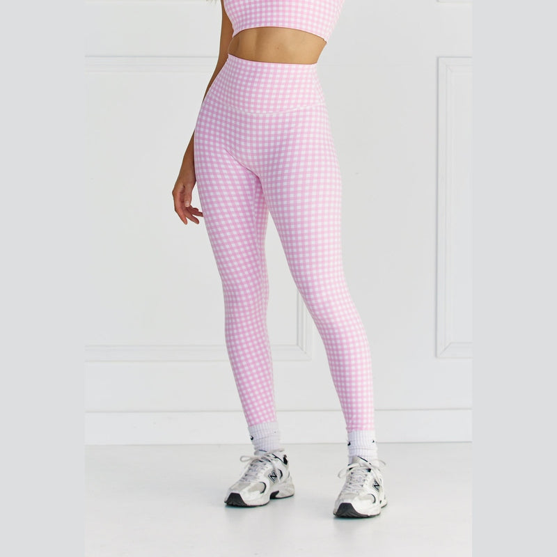 Astoria LUXE BALANCE Full Length Legging - Pink Gingham