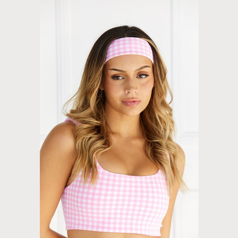 Astoria LUXE BALANCE Headband - Pink Gingham