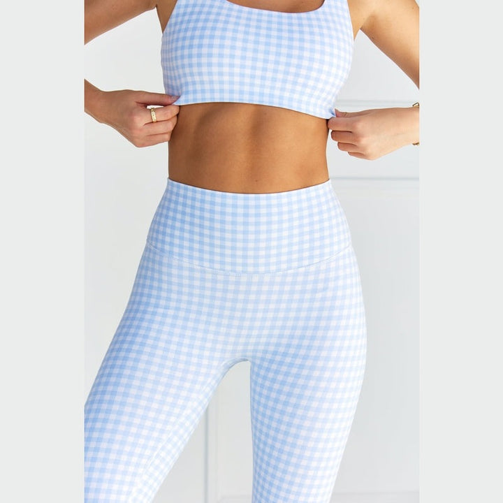 Astoria LUXE BALANCE Full Length Legging - Blue Gingham