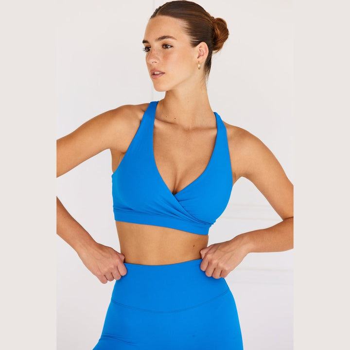 Astoria LUXE BALANCE Plunge Sports Bra - Sapphire Blue