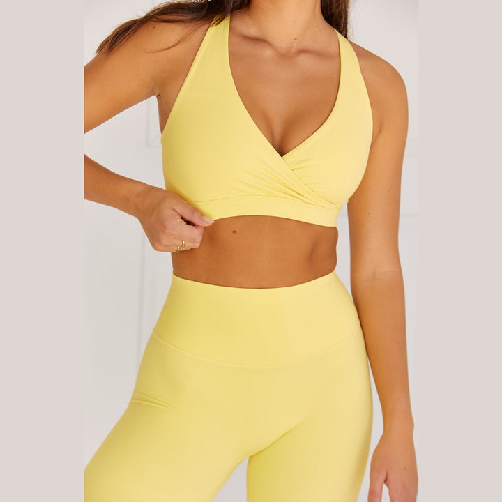 Astoria LUXE BALANCE Plunge Sports Bra - Marigold