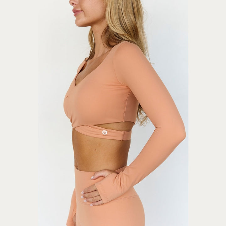 Astoria BALANCE Crossover Sleeve Crop - Spice