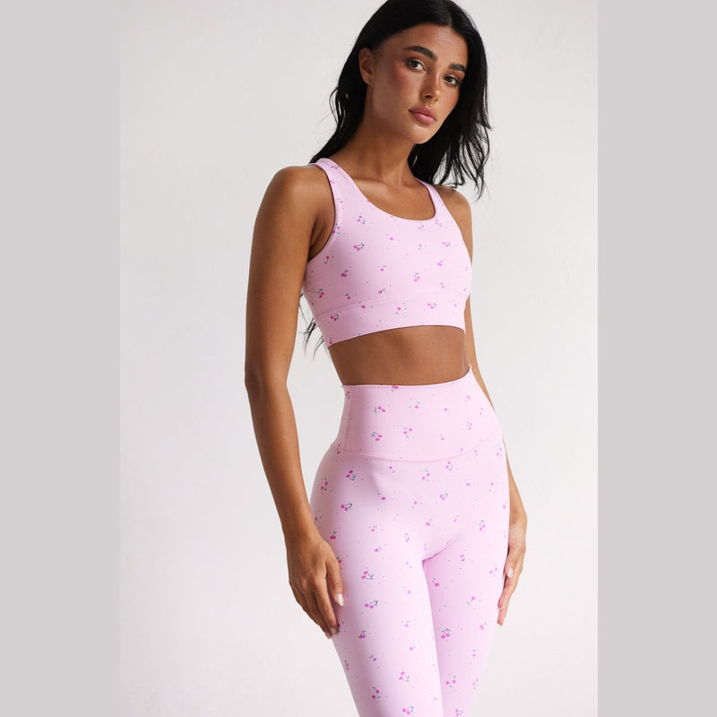 Astoria LUXE BLOSSOM Sports Crop - Cherry