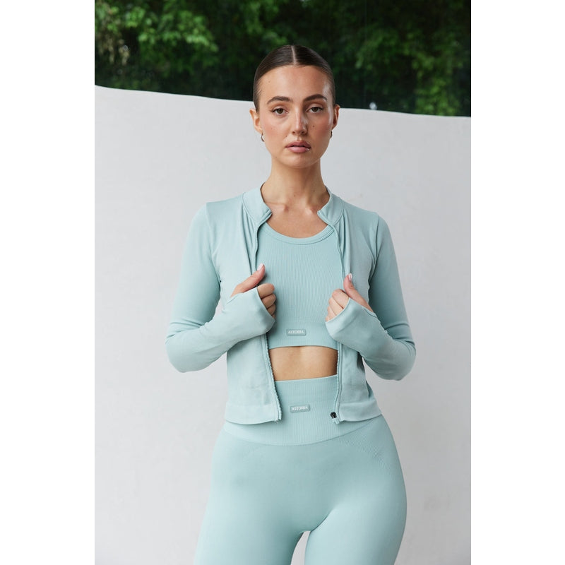 Astoria CONTOUR Ribbed Seamless Legging - Seafoam