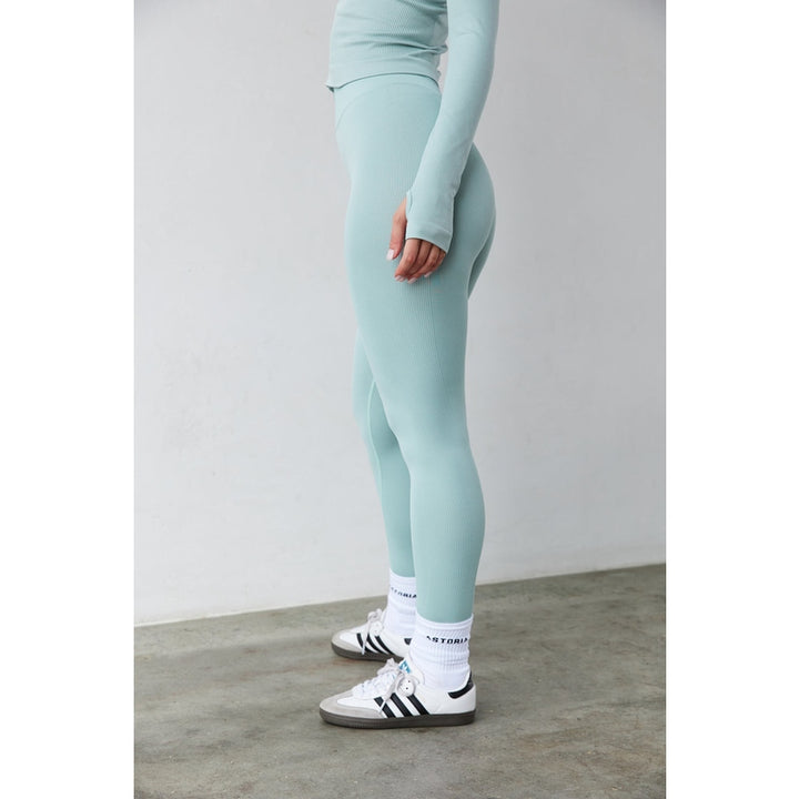 Astoria CONTOUR Ribbed Seamless Legging - Seafoam