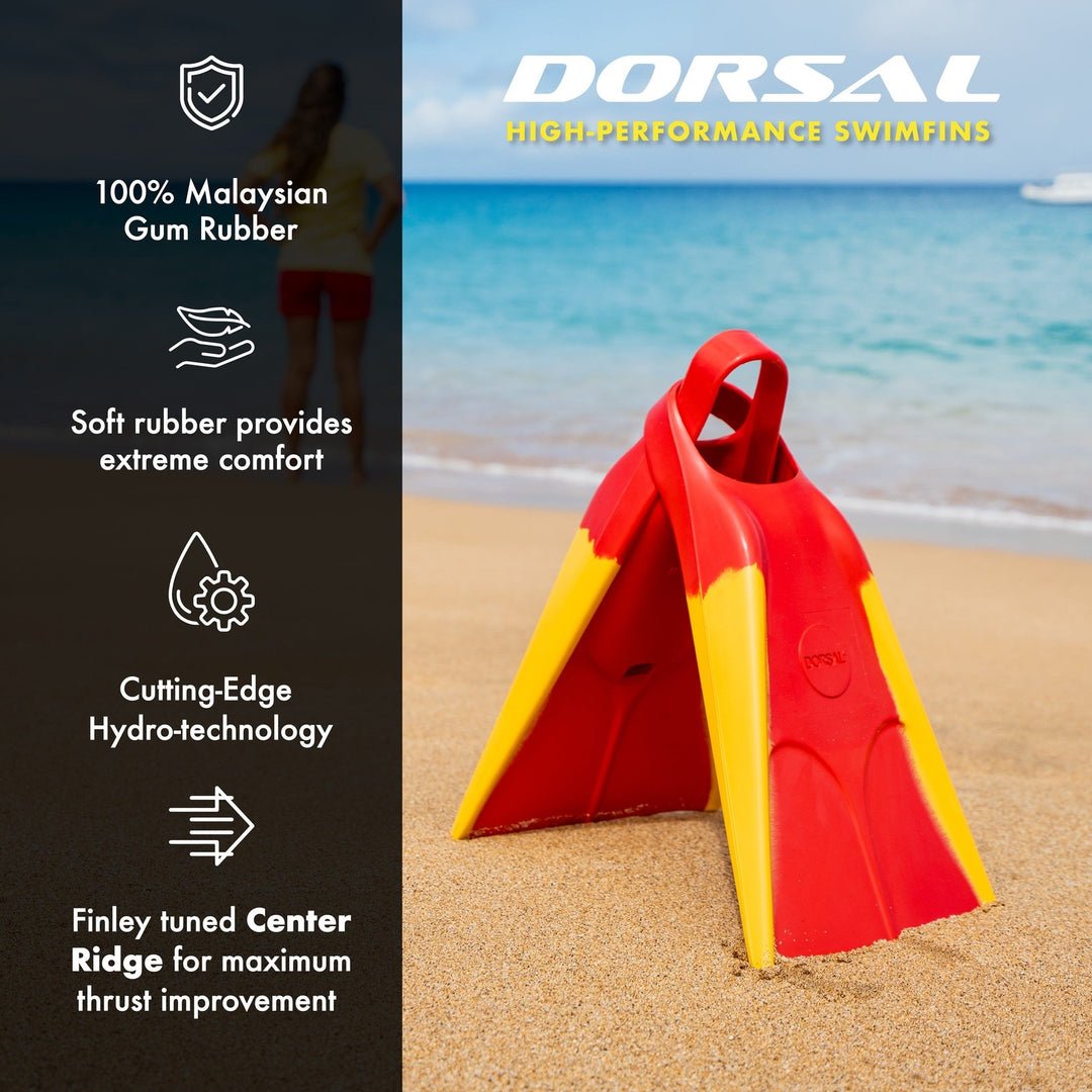 DORSAL Bodyboard Swim Fins for Body Surfing