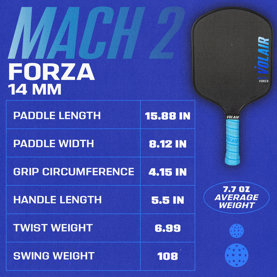 Volair Mach 2 Forza Pickleball Paddle