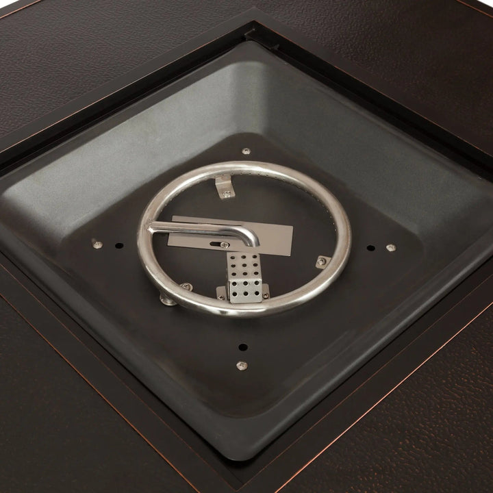 Armstrong 42" Square Basketweave Aluminum Gas Fire Pit