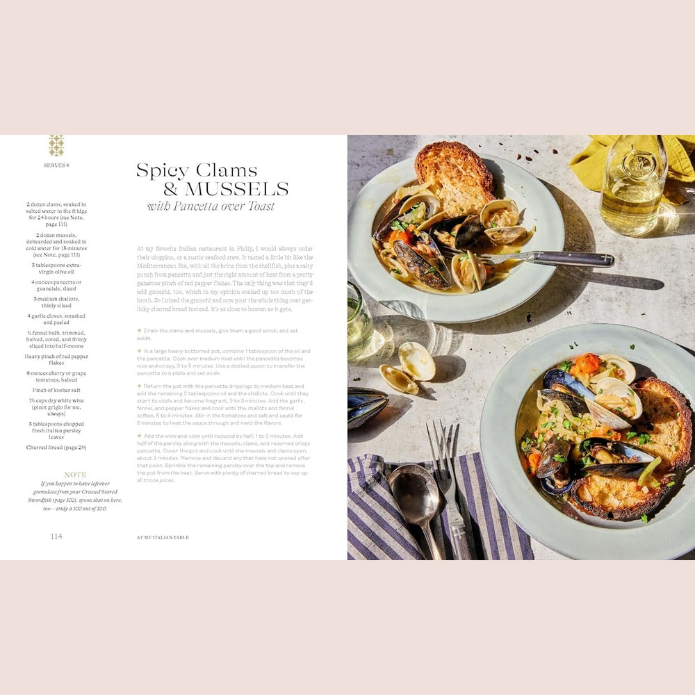 At My Italian Table: Family Recipes from My Cucina to Yours: A Cookbook Spiral Bound