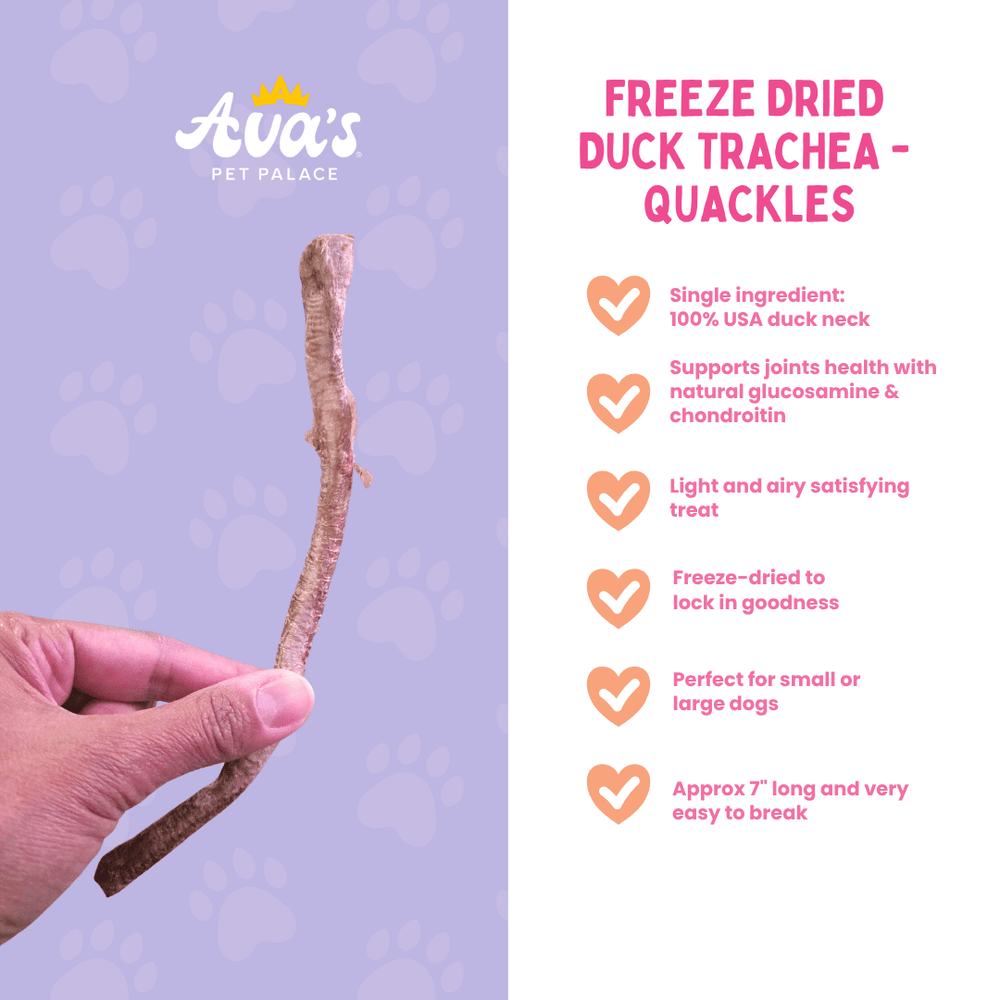 Freeze Dried Duck Trachea - Quackles