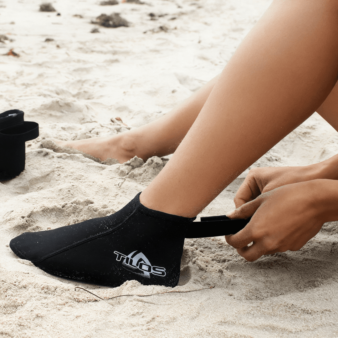 2mm Mid-High Top Socks for Watersports with Velcro Straps