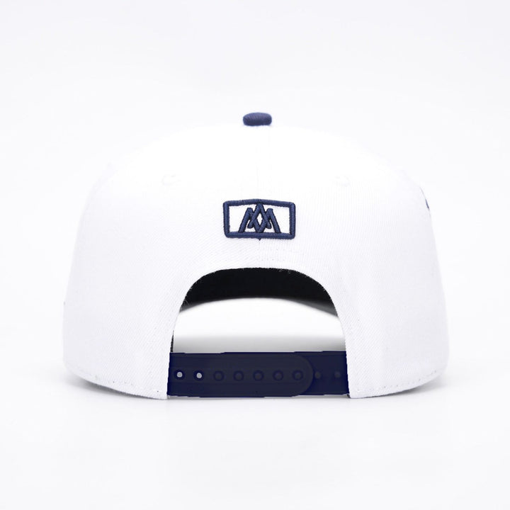 ‘7’ Premium Wool Blend SnapBack - White/Navy