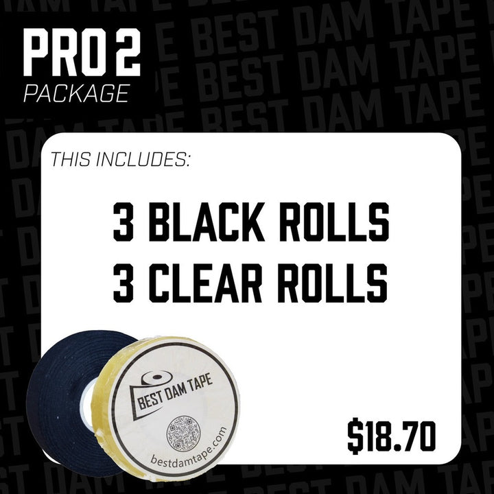 Best Dam Pro Pack Black Tape for Athletes