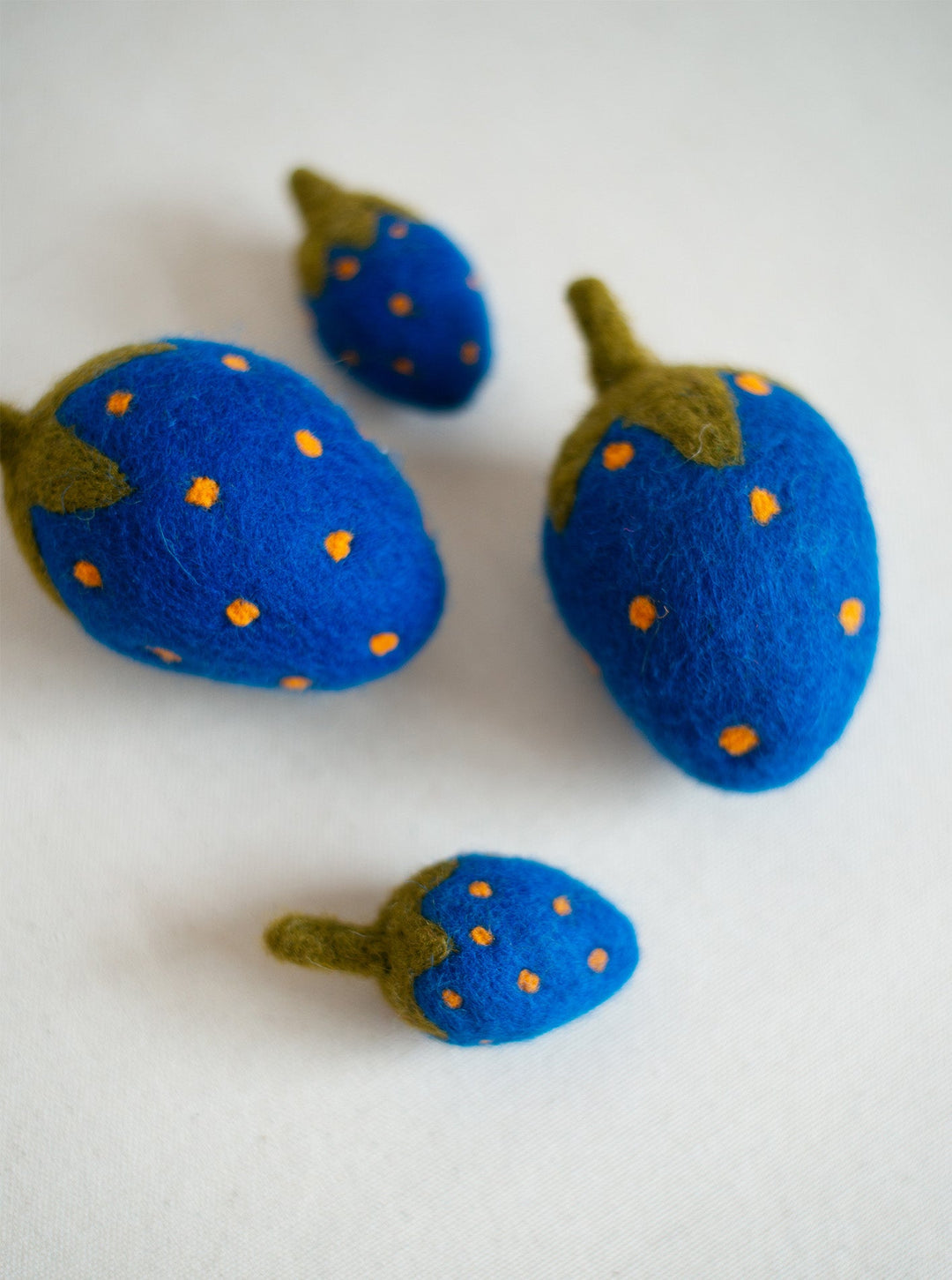 Unique Blue Strawberry Wool Dog Toy for Playtime Fun
