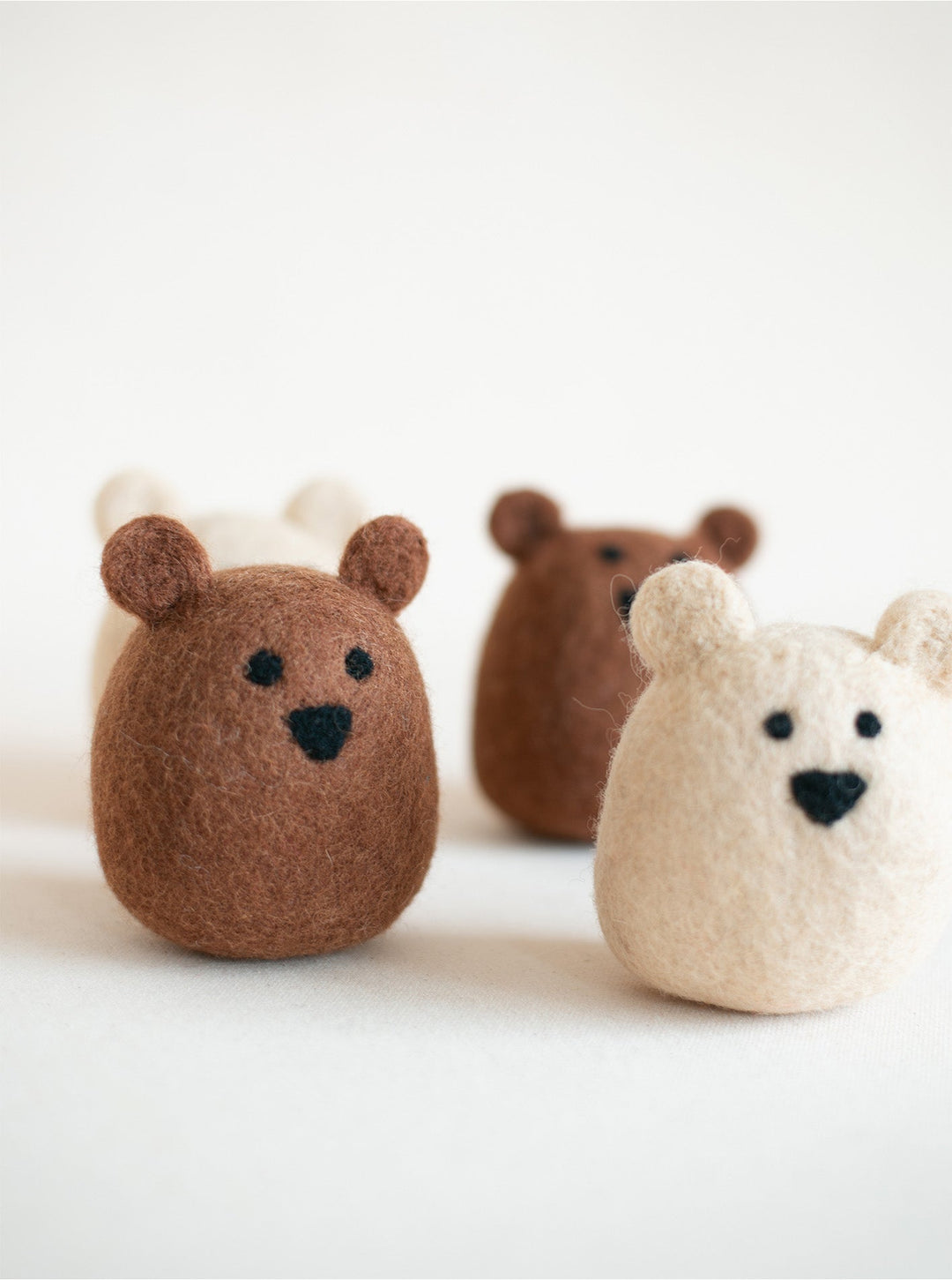 BROWN BEAR WOOL DOG TOY