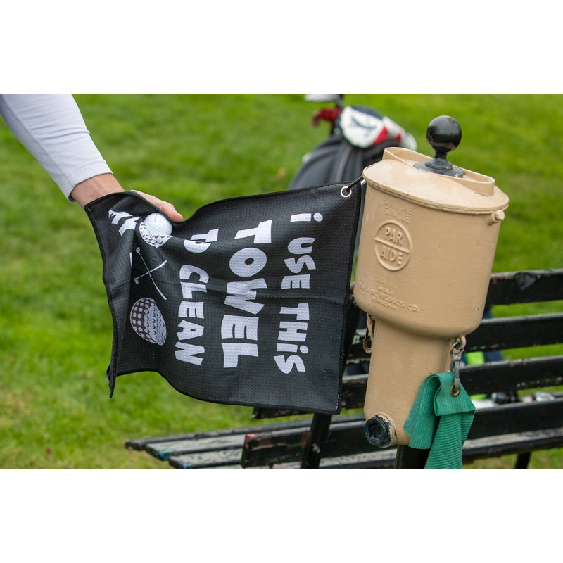 Shank it Golf Clean My Balls Golf Towel Funny Gag Gift