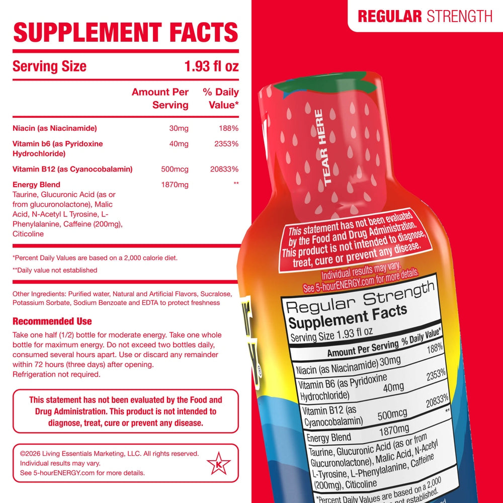 5-hour Energy Berry Flavor Regular Strength 5-hour ENERGY Shots