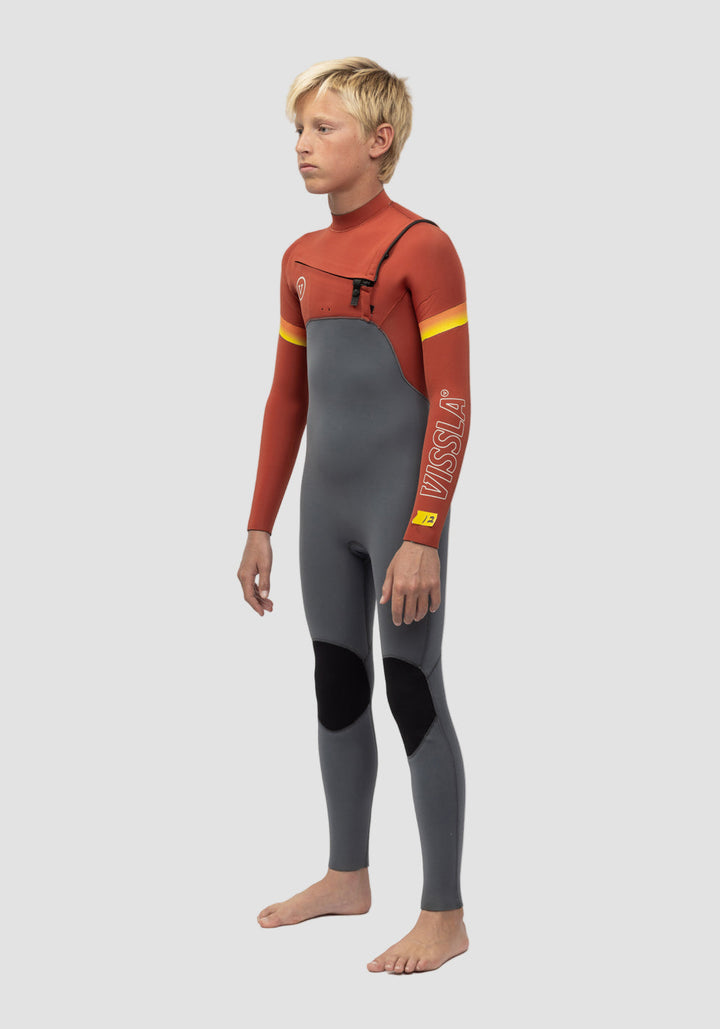 7 Seas Boys Chest Zip Wetsuit for Surfing Groms
