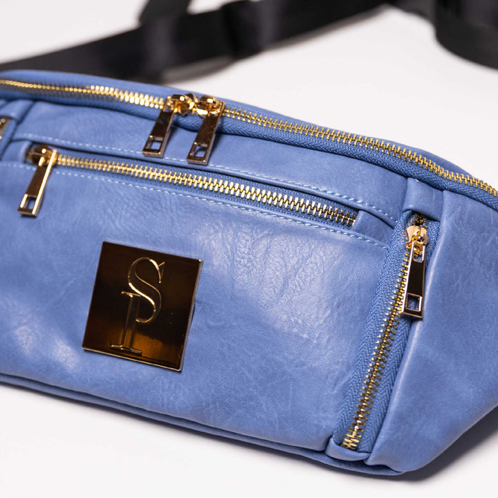 Sole Premise Baby Blue Leather Sling Bag