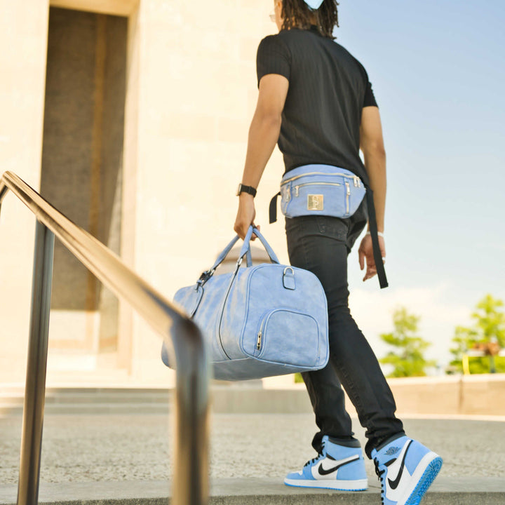 Sole Premise Baby Blue Leather Sling Bag