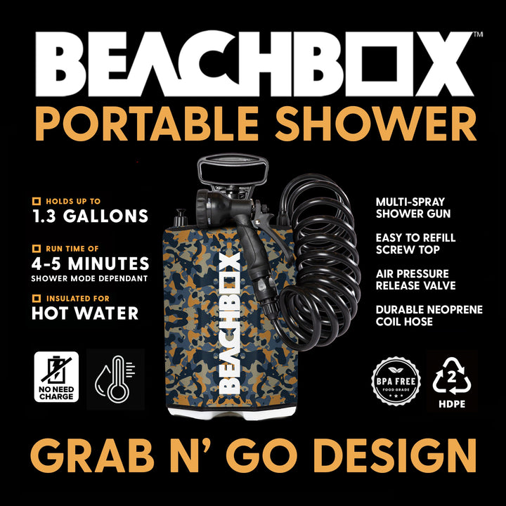 BeachBox Portable Shower Tank - 'Camo'