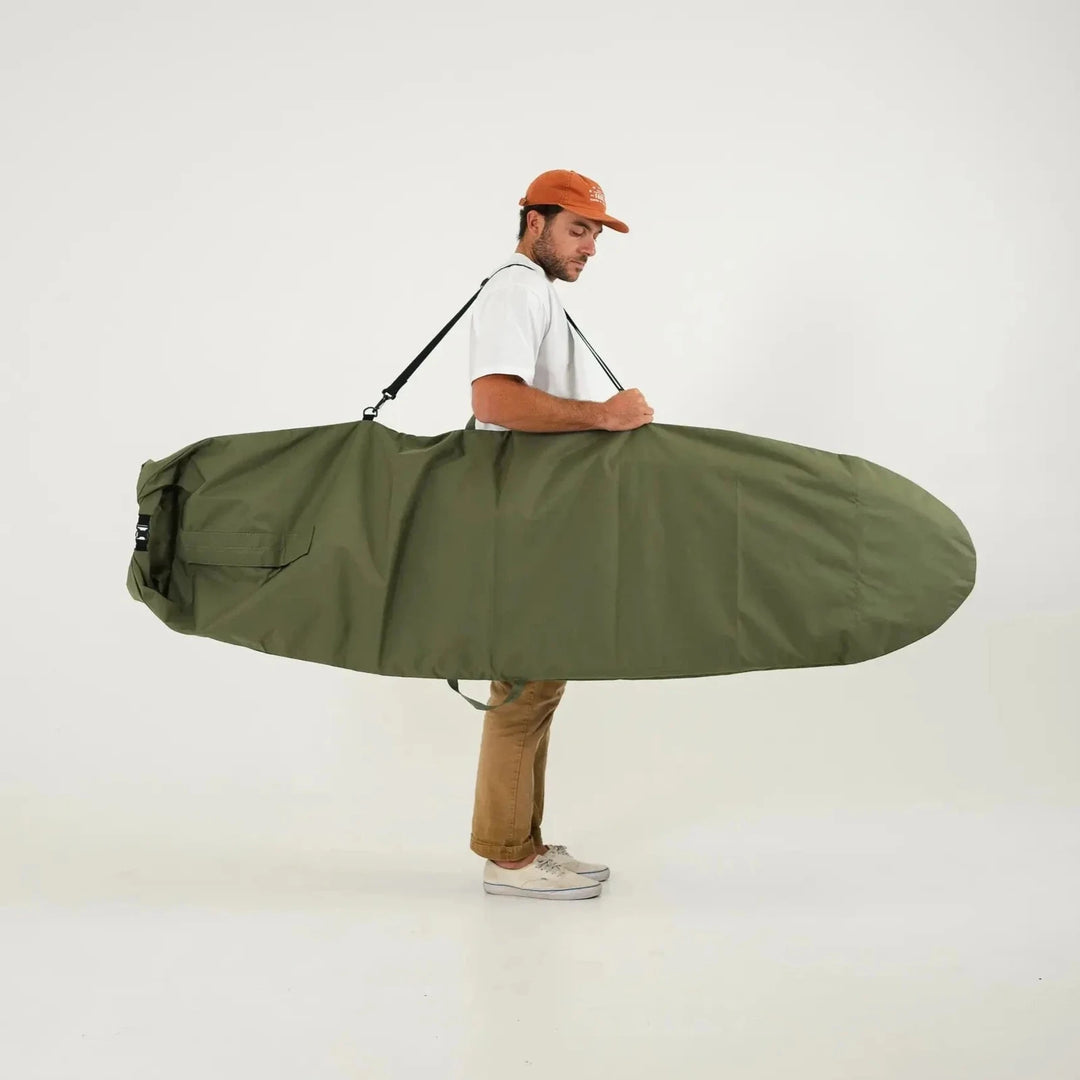Olive Drab Canvas Surfboard Bag