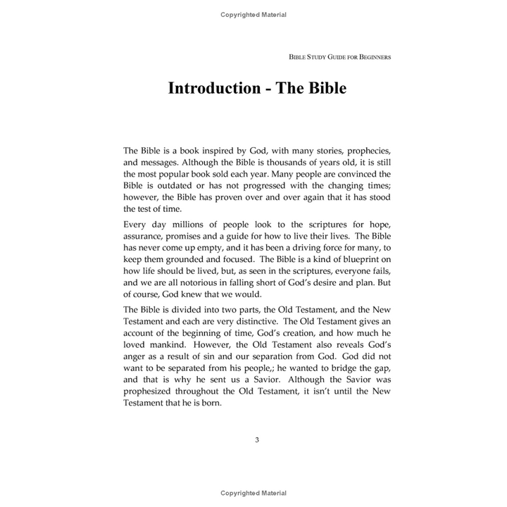 Bible Study Guide for Beginners Spiral Bound