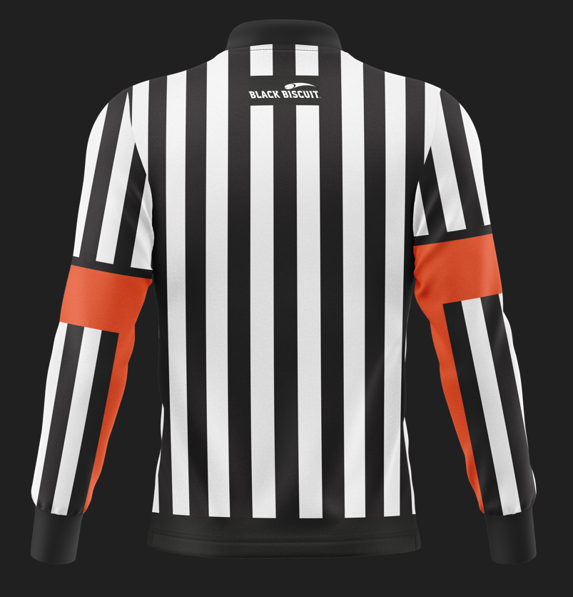 NHL Style Sublimated Referee Jersey - Black Biscuit