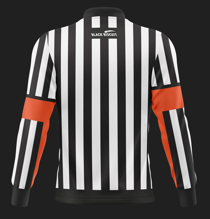 NHL Style Sublimated Referee Jersey - Black Biscuit