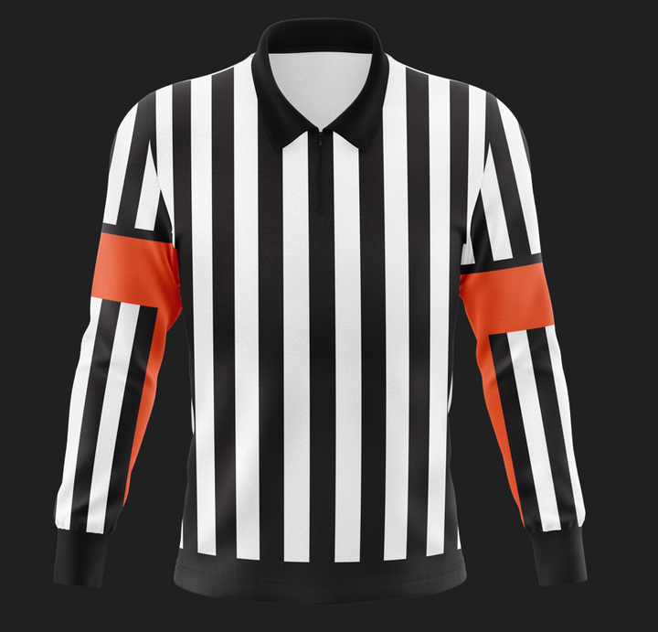 NHL Style Sublimated Referee Jersey - Black Biscuit