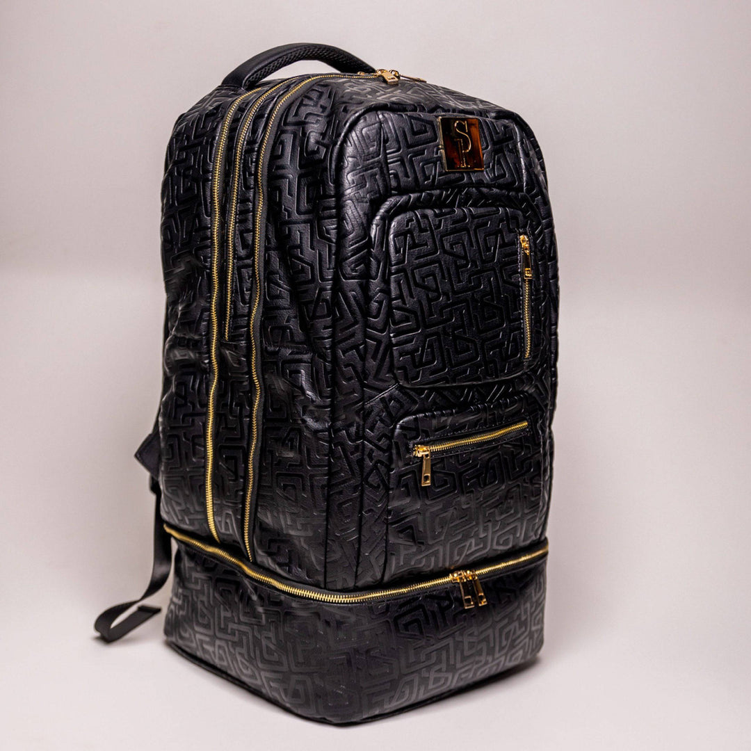 Sole Premise Black Monogram Leather Carry-On Backpack Patented Signature Design
