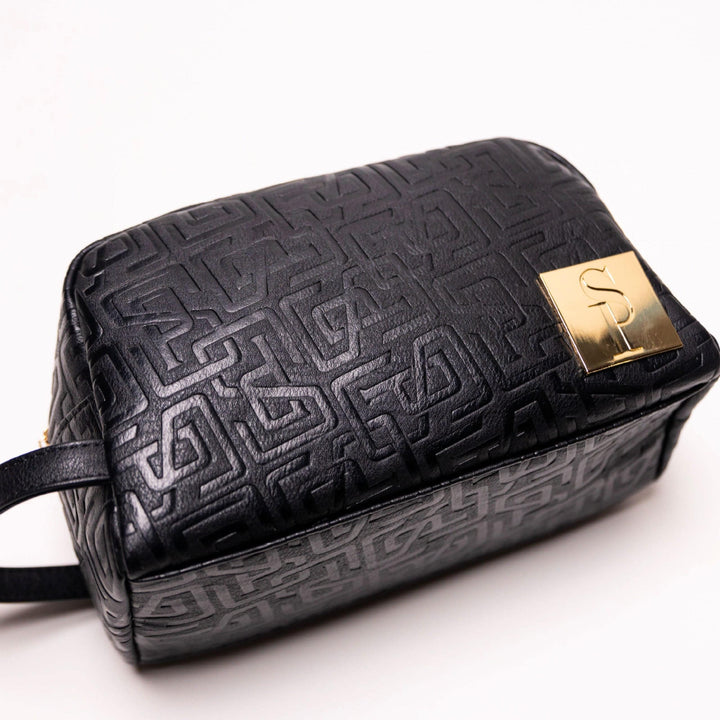 Sole Premise Black Monogram Leather Toiletry Bag
