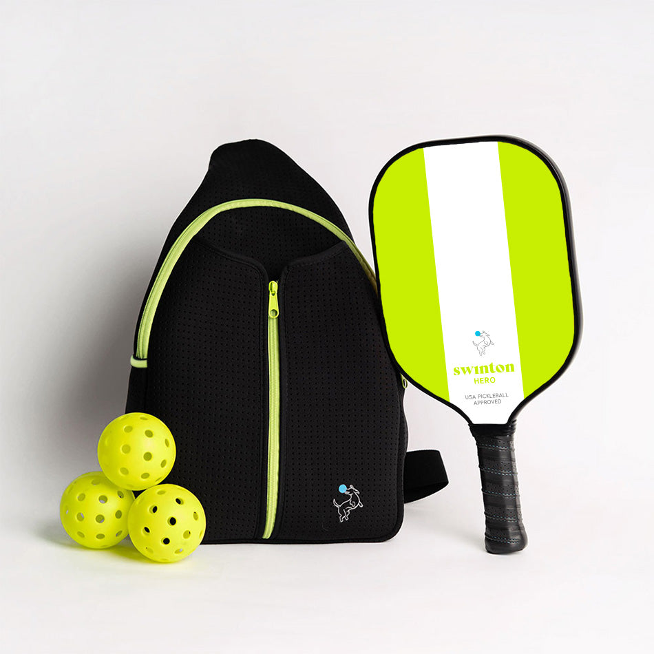 Swinton Pickleball Starter Bundle - Black Sling Bag Combo