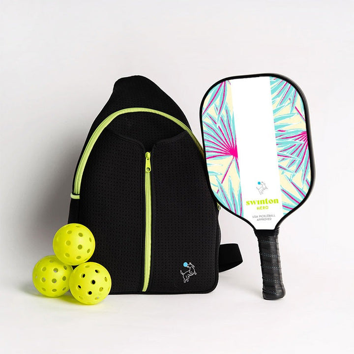 Swinton Pickleball Starter Bundle - Black Sling Bag Combo