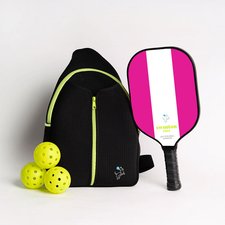 Swinton Pickleball Starter Bundle - Black Sling Bag Combo