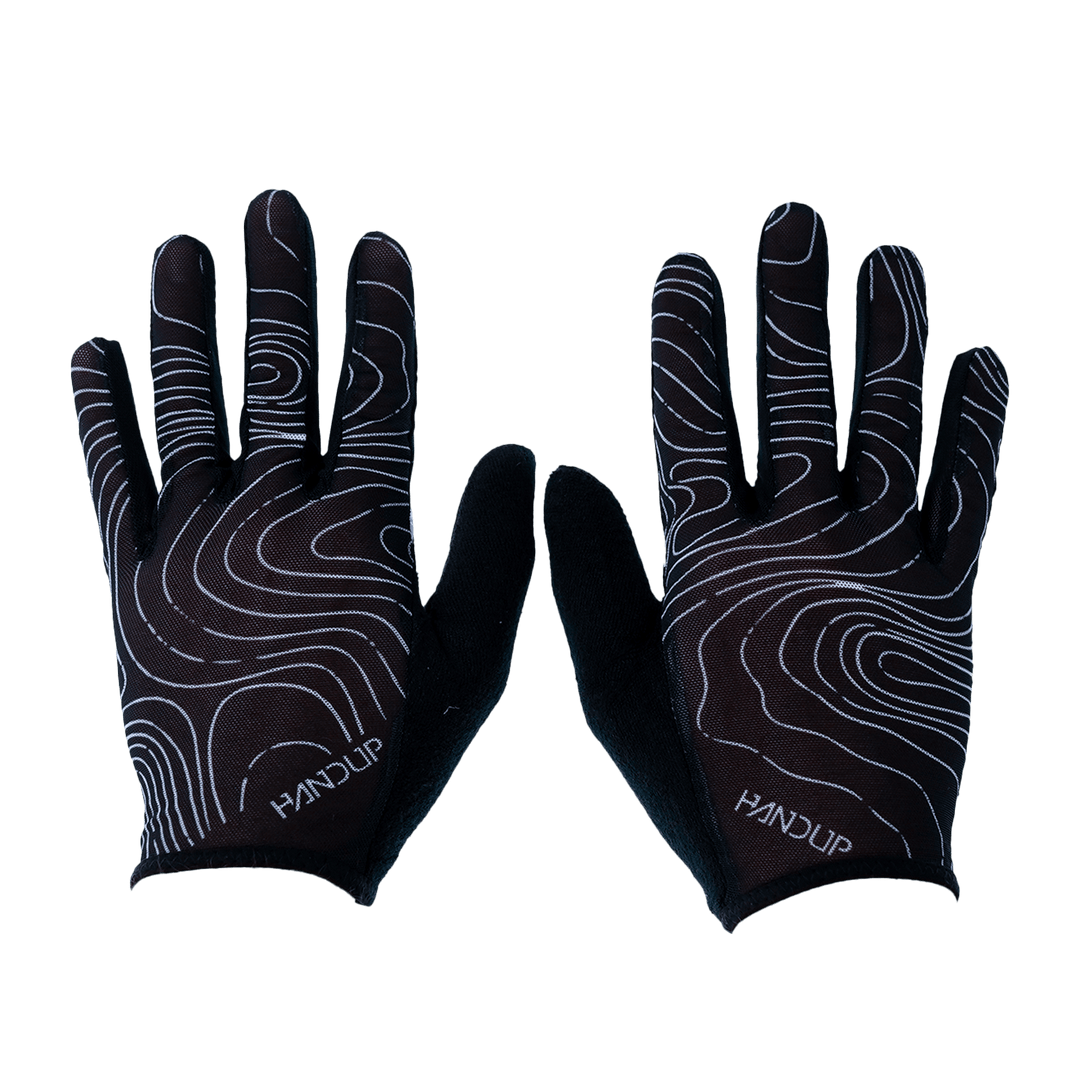 Handup Summer LITE Gloves - Topo Map Black