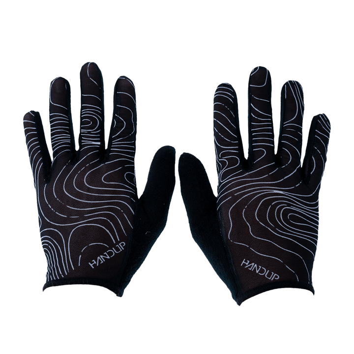 Handup Summer LITE Gloves - Topo Map Black