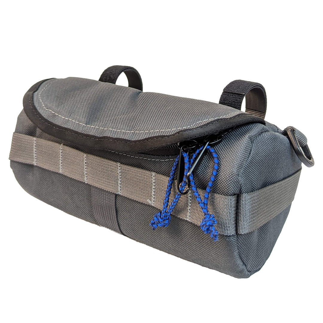 HandleStash Handlebar Bag - Charcoal & Blue Burrito
