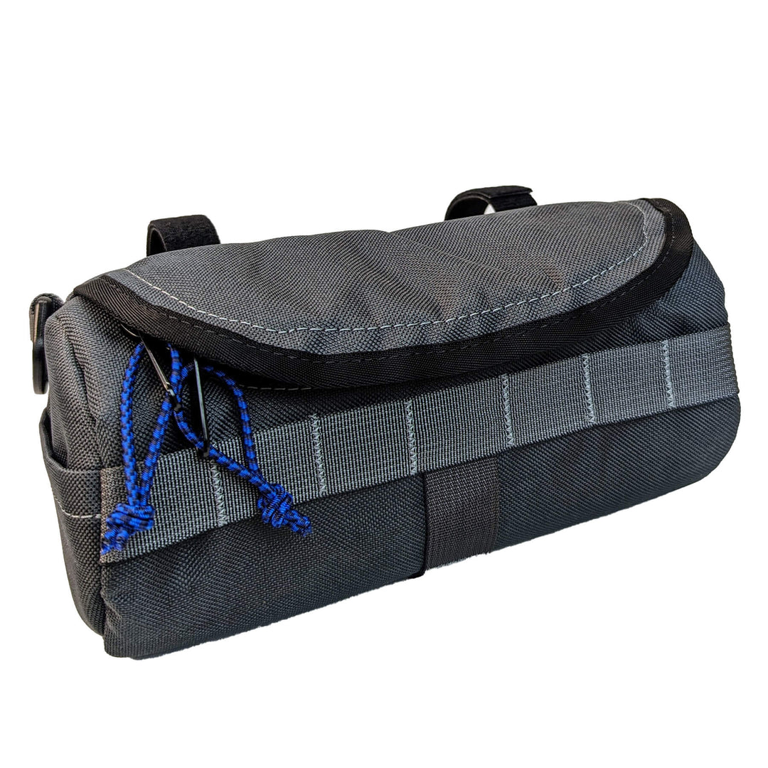HandleStash Handlebar Bag - Charcoal & Blue Burrito