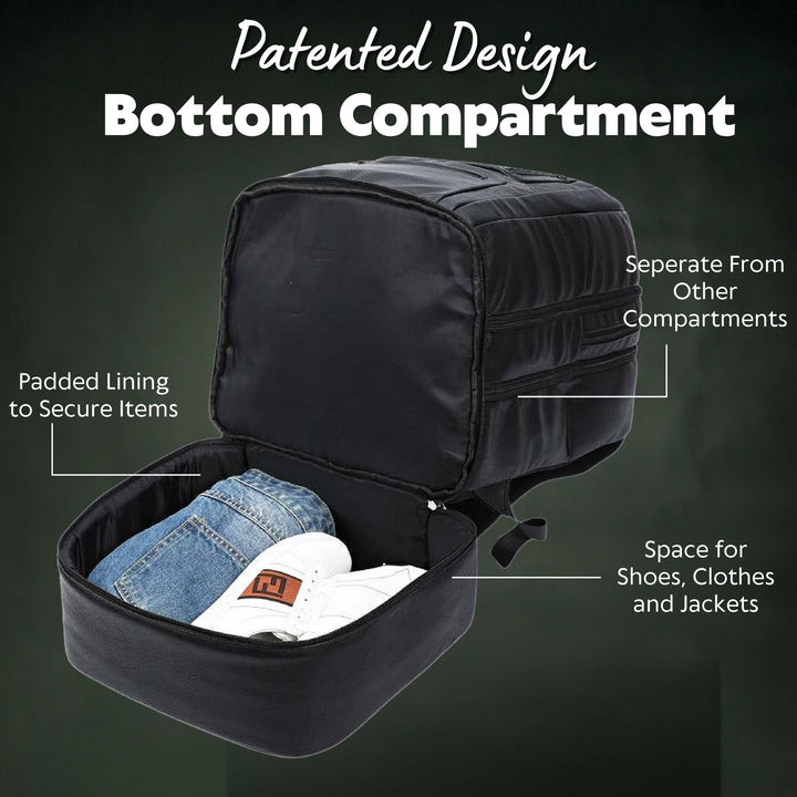 Sole Premise Emerald Green Leather Luxury Carry-On Backpack Patented Signature Design